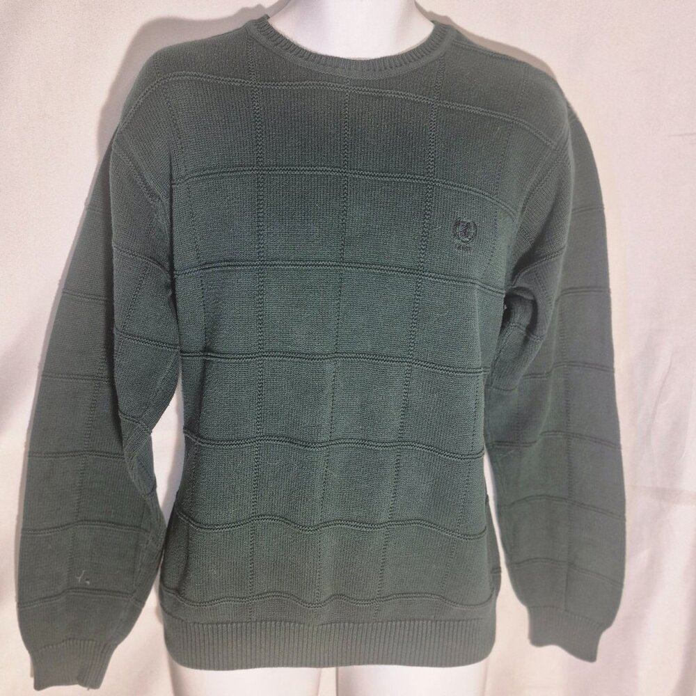 IZOD Stylish heavy sweater, 100% Cotton, Forrest Green in size Large